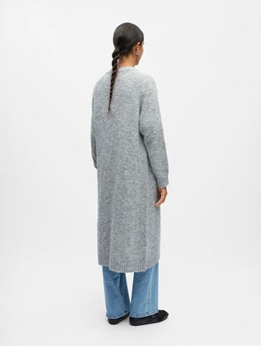 Tröjor/Koftor - Objmilu long cardigan – Medium grey